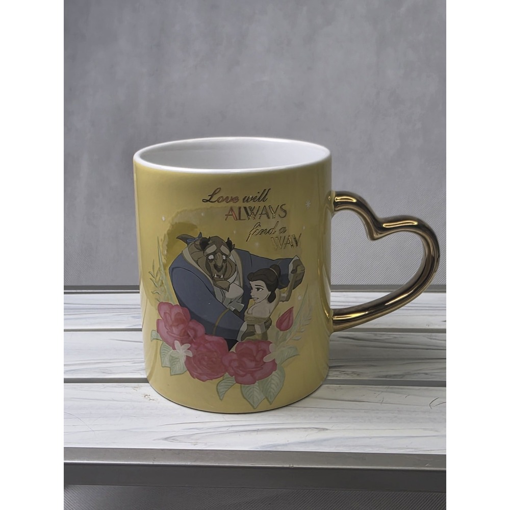 Disney Beauty & the Beast "Love Will Always Find The Way" Cup with Heart Handle